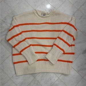 La Ligne Marina crew neck like new size medium. Cream and orange.